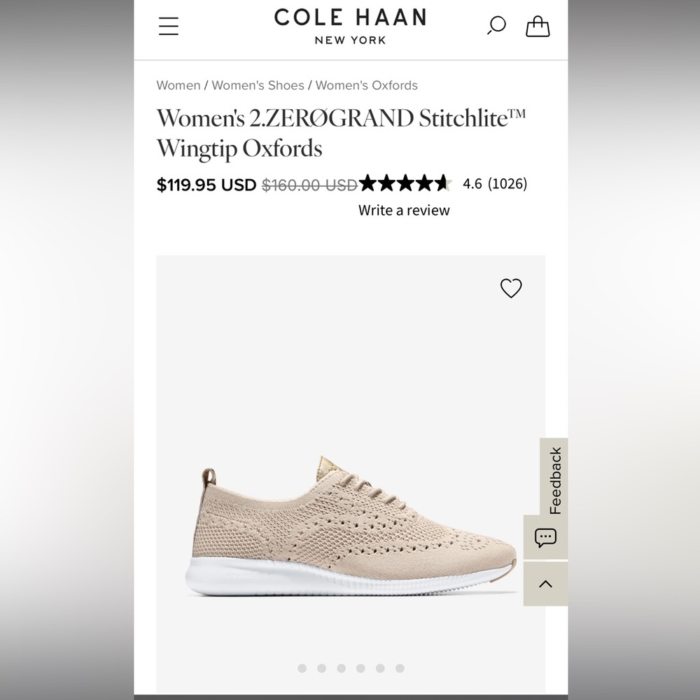Cole Haan Beige and Gold Knit Sneakers - Picture 6 of 13